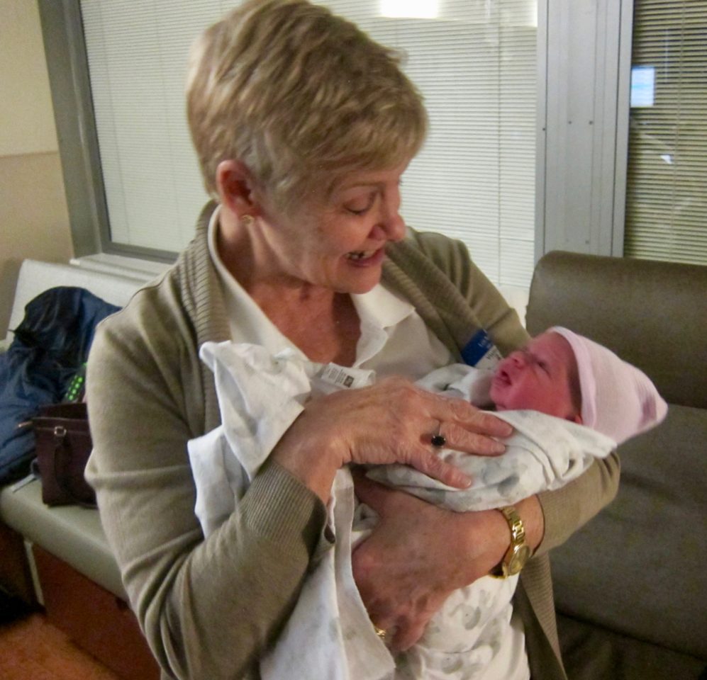 Grammy Holding Jordy Right After He Was Born, Feb. 9th